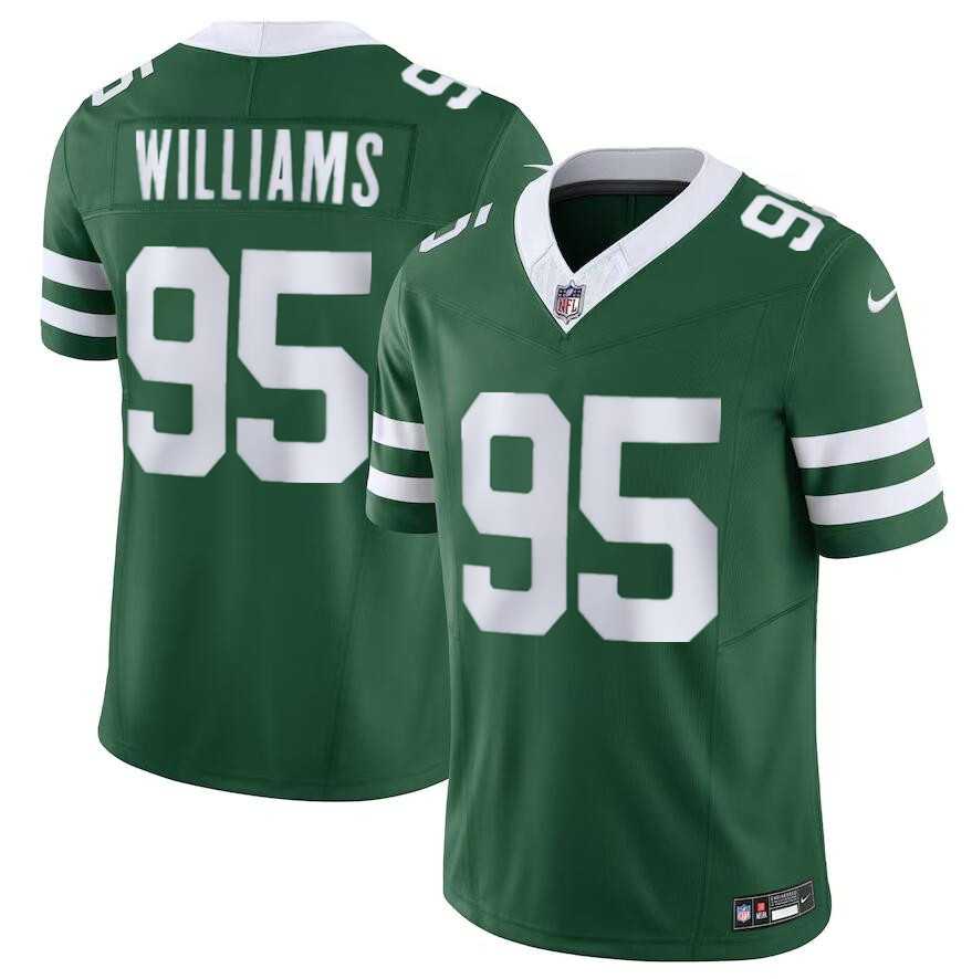 Men & Women & Youth New York Jets #95 Garrett Wilson Green 2024 F.U.S.E. Vapor Limited Stitched Jersey